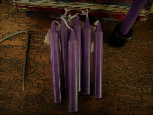 PURPLE Mini Paraffin Wax Chime Candles